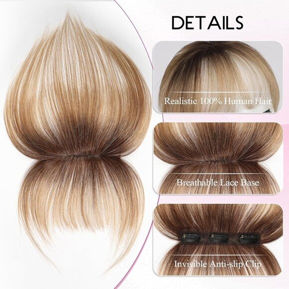 Clip in Bangs Human Hair Wispy Fringes for Women Natural Look main image 7